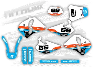 NitroMX Graphic Kit for KTM EXC EXC-F 250 300 1993 1994 1995 1996 1997 Enduro - Picture 1 of 1