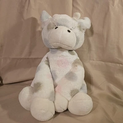 Brinquedo Lovey girafa rosa cinza branco olhos costurados amor pequena girafa bebê pelúcia 12" - Imagem 1 de 4