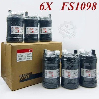 6X FS1098 Fleetguard Fuel Water Separator Filter Cummins 5319680 Freightliner Foto 1 de 4