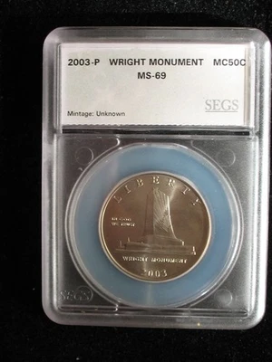 2003 P * UNCIRCULATED WRIGHT MONUMENT COMMEMORATIVE HALF DOLLAR * - Image 1 of 3