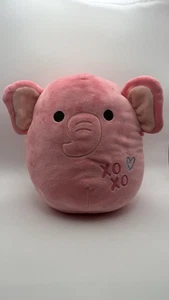 Peluche Squishmallows Kyla The 8” Elefante Rosa Kellytoy XOXO San Valentino - Foto 1 di 3