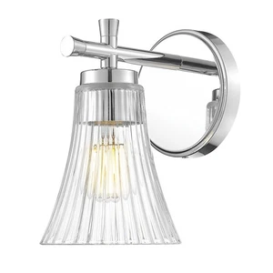 Z-Lite Belle 1 Light Wall Sconce, Chrome/Clear - 7519-1S-CH - Picture 1 of 1