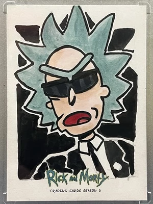 Rick and Morty Cryptozoic Season 3 Sketch Card Bruce Gerlach 1/1 - Image 1 of 4