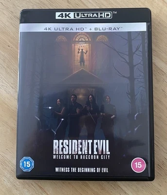 RESIDENT EVIL WELCOME TO RACCOON CITY GENUINE UK 4K UHD + BLU-RAY  VGC - Image 1 of 4