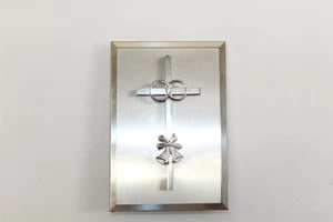 Wedding Anniversary Frame 25 Year Anniversary Set with Crucifix Stainless Steel - Picture 1 of 5