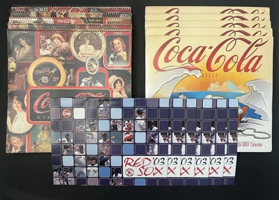 Винтажный Coca Cola Coke календарь коллекции лот Boston Red Sox  - Изображение 1 из 4