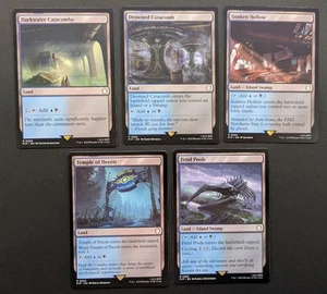 MTG Magic Set of 5 Fallout Dimir Dual Lands Commander Staples Blue Black Mana - Picture 1 of 1