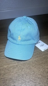 Polo Ralph Lauren Chino Gorra de Baile Algodón Sarga Sombrero Bebé 3M - 9M Verde Amarillo - Imagen 1 de 7