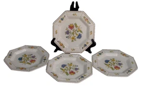 Nikko MAGENTA Salatteller 4er Set achteckig Blumen Japan Classic # 269 - Bild 1 von 6