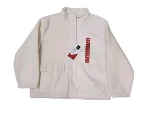 Member's Mark Women's Full-Zip With Invisible Snaps Sherpa Jacket Ivory XL - Picture 1 of 3
