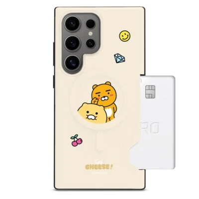 Kakao Friends Say Cheese Two Cards Bumper Case for Galaxy S25 S24 S23 Plus Ultra - Image 1 of 4