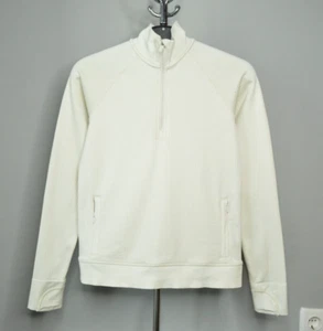 Lululemon Women's Cream Wool Blend Athletic Fit 1/3 Zip Pullover – Size 6US - Picture 1 of 10
