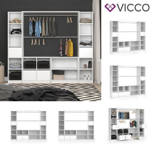 Kleiderschrank Regal Kleiderständer Schrank Offen Begehbar Visit Weiß Vicco