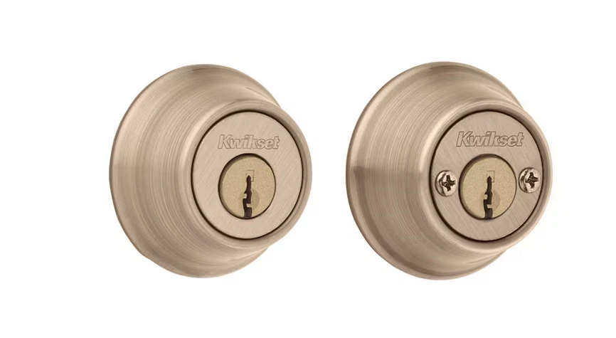 Kwikset 665 Series Antique Brass Double Cylinder Deadbolt R6