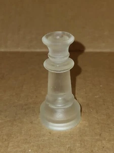 Frosted And Clear Glass Chess Pieces, INDIVIDUALS - Picture 1 of 24