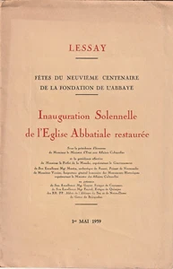 LESSAY FÊTES du NEUVIEME CENTENAIRE de la FONDATION de l'ABBAYE RESTAUREE MANCHE - Picture 1 of 3