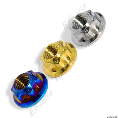 2x Tuercas de motor de aleación de titanio para motocicleta M8 M10 M12 M14 Foto 1 de 4