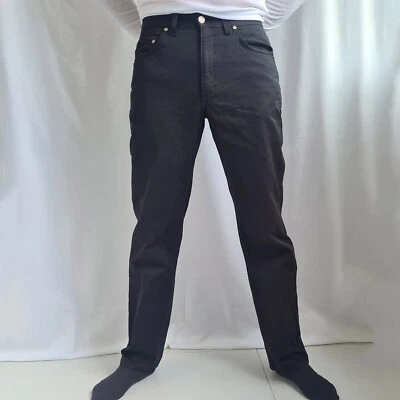 Pantalones de mezclilla Bogner para hombre talla W32 L32 negro diseñador recto - Imagen 1 de 4