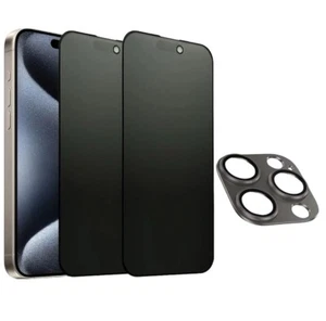 2x Blickschutz Panzerfolie Kameraschutz für iPhone 17 16 15 14 13 12 11 Pro Max - Zdjęcie 1 z 6