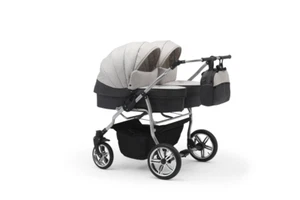 ZWILLINGSWAGEN + 2 x AUTOSITZE ISOFIX + ADAPTER 3 in 1 DUET LUX - 27 FARBEN - Bild 1 von 24