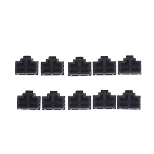 10Pcs Black Ethernet Hub Port RJ45 Anti Dust Cover Cap Protector Plug 3C - Afbeelding 1 van 6