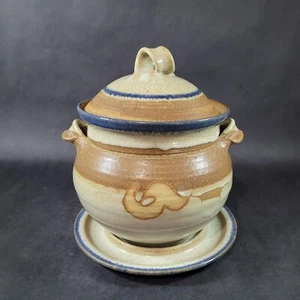 Vintage Rod Maxwell MUIR Studio Pottery Vegetable Steamer with Under Plate Set - Picture 1 of 13
