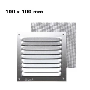 GRIGLIA DI VENTILAZIONE AREAZIONE DA ESTERNO IN ALLUMINIO QUADRATA CM 10 X 10 - Foto 1 di 1