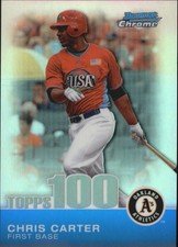 2010 Bowman Chrome Topps 100 Prospects Refractors #TPC92 Chris Carter/499