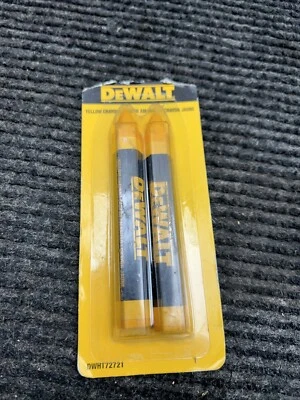New Dewalt DWH72721 Yellow Lumber Marking Crayon 2 Pack - Image 1 of 4