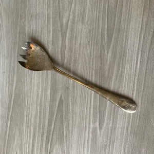 Vintage versilberte Salatgabel Sheffield England umgekehrte Spitze 8,25" - Bild 1 von 4