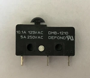 Defond DMB-1210 1206 SPDT mushroom head micro switch DMB 5A 250V AC 10A 125V AC - Picture 1 of 10