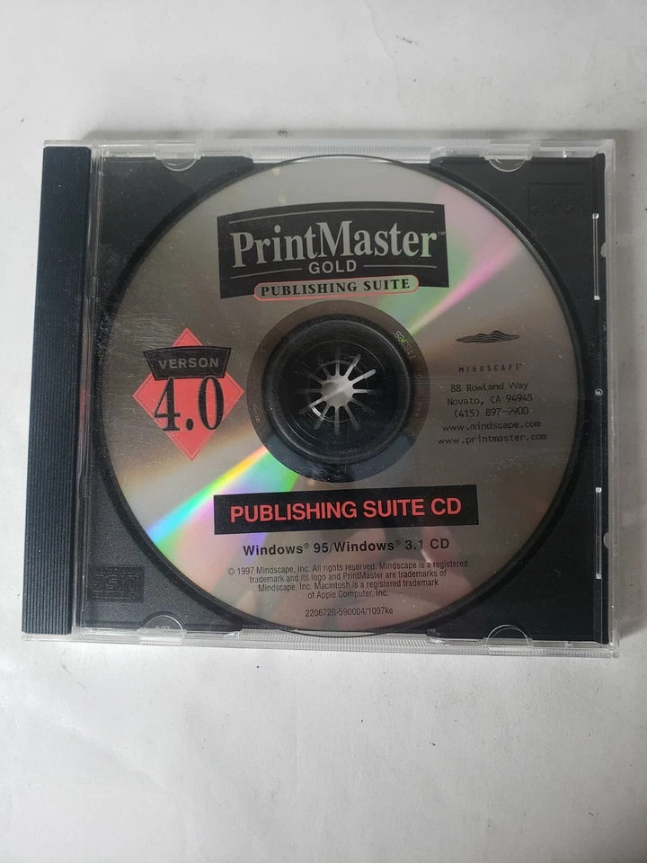 PrintMaster Gold Publishing Suite Version 4.0 V4 Program CD WINDOWS 3.1 95 - Image 1 of 4