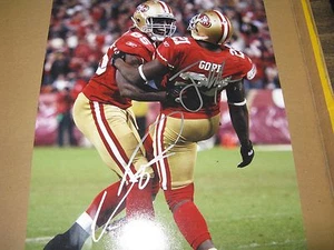 Frank Gore Vernon Davis San Francisco 49ers Signed 11x14 Photo PSA - Picture 1 of 2