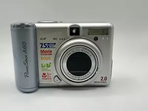Cámara digital Canon PowerShot A60 2,0 MP - plateada/azul LEER DESCRIPCIÓN - CON caja - Imagen 1 de 15