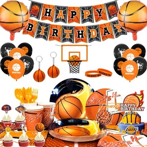 Basketball Birthday Decorations Basketball Party Supplies Tableware Balloons Cup - Picture 1 of 10