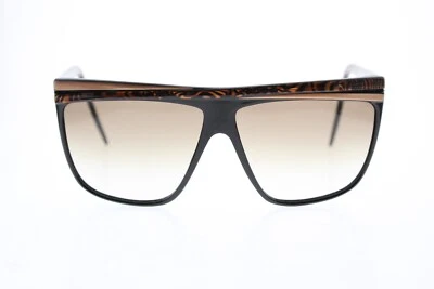 Винтажные солнцезащитные очки большого размера Laura Biagiotti P18 черные/коричневые сделано в Италии - Изображение 1 из 4