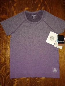 NWT Girls Reebok Sports Seamless Tee Size XS 6-8 Ombre-Urban Violet/Purple - Picture 1 of 7