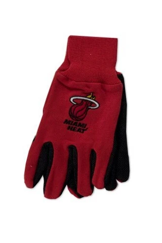 NBA Miami Heat Two-Tone Gloves, Red/Black Small Cover