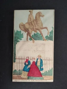 Civil War: Unused Patriotic Cover, Hand Colored Washington Statue Design - Picture 1 of 3
