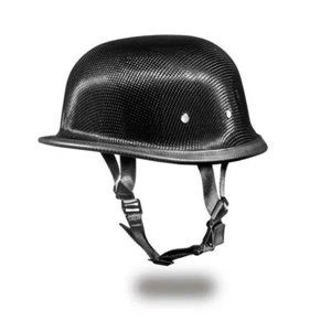 Daytona Helmets Skull Cap GERMAN GREY CARBON FIBER Motorcycle Helmet 2004G - Picture 1 of 6