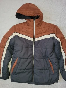 Hawke & Co Puffer Brick Brown/ Gray Youth 14-16 - Picture 1 of 5