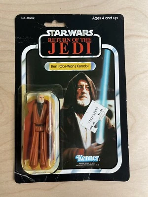 Figura de acción Obi Wan Kenobi Star Wars ROTJ MOC Kenner sellada de fábrica 77 reverso Foto 1 de 4
