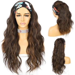 Headband Wig Loose Body Wavy Glueless Synthetic Hair for Black Women Wave None L - Picture 1 of 12