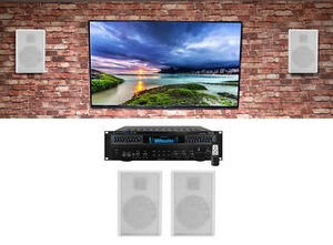 Technical Pro RX113 Heimkino Verstärker Receiver + 4) 5,25" weiß Wandlautsprecher - Bild 1 von 11