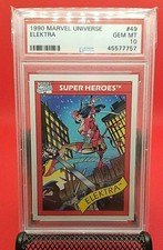 1990 Marvel Universe Elektra PSA 10 GEM MINT Impel #49
