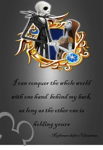 Disney Nightmare Before Christmas quote, A4 art print, home nursery,gift,wedding - Picture 1 of 2