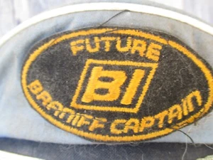 VTG FUTURE Braniff Airlines Airways Pilot Work Uniform Hat Cap CAPTAIN KIDS - Picture 1 of 8