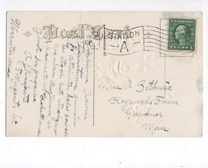 United States used 405 on post card embossed Easter Worcester Massachusetts - Picture 1 of 2