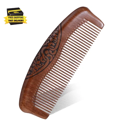 Small Wooden Comb for Women Men Birthing Wood Pocket Hair Comb Fine Tooth Combs - Image 1 of 4