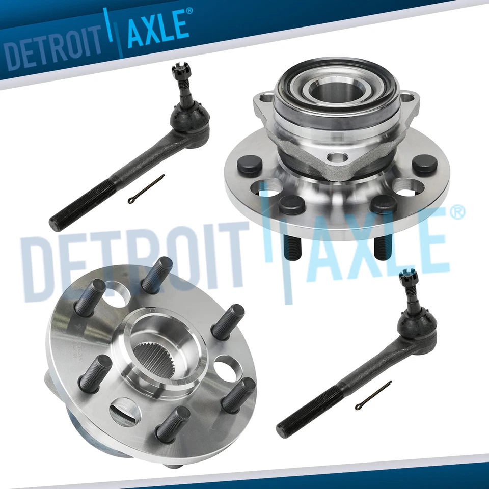 4WD Front Wheel Hub and Bearing Outer Tie Rod Kit for Chevrolet Blazer GMC Yukon - Image 1 of 4